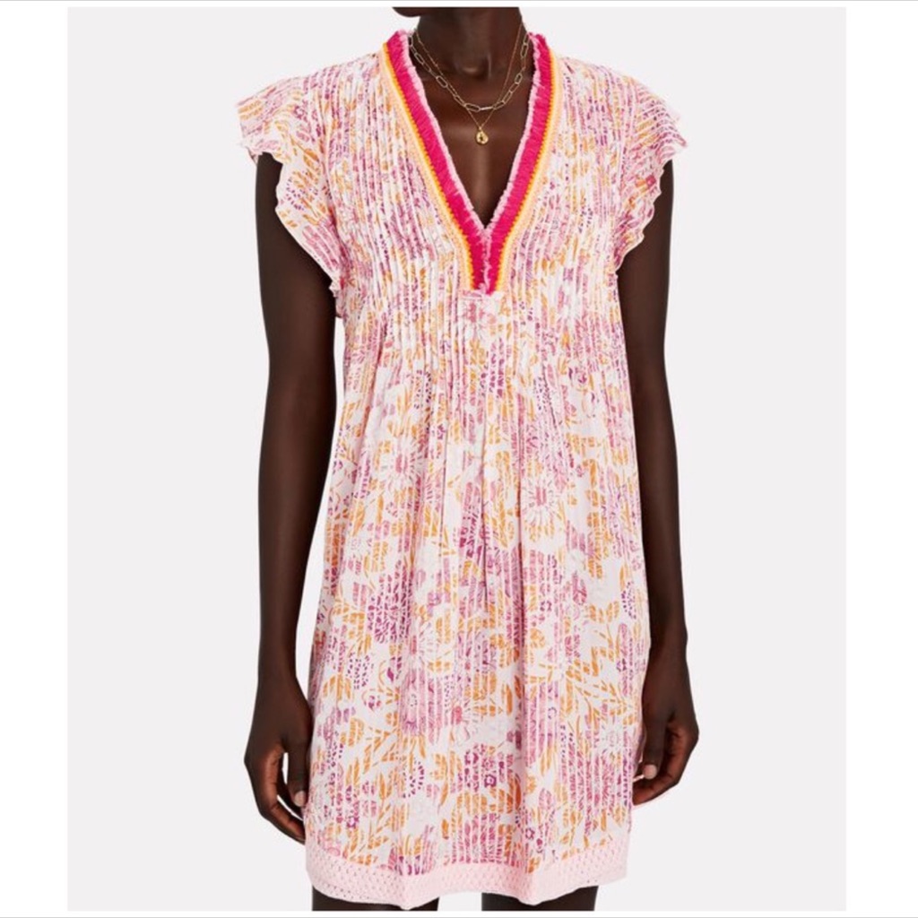 Poupette St Barth Sasha Pink Mini Dress Sz S